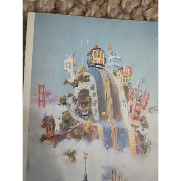 Vintage Printed Card San Francisco Above The Fog Albert Tolf Blank Card 6 X 5 In - Picture 2 of 9